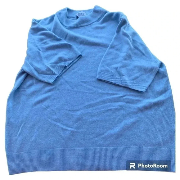 Sag Harbor Tops - Sag Harbor Light Blue Ladies Tip with sleeves go to the elbow size XL